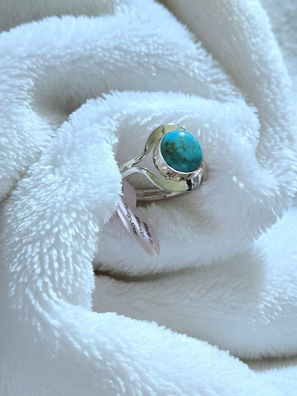Sterling Silver🤍 Mexican🇲🇽 Turquoise Ring - NWT - Picture 16 of 16